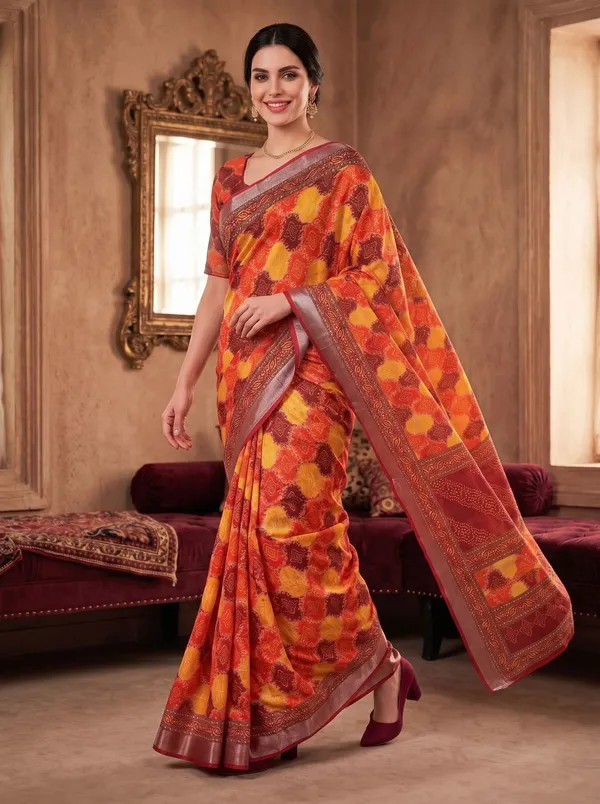 Multi-Color_Digital_Printed_Art_Silk_Cotton_Saree_with_Silver_Zari_Border