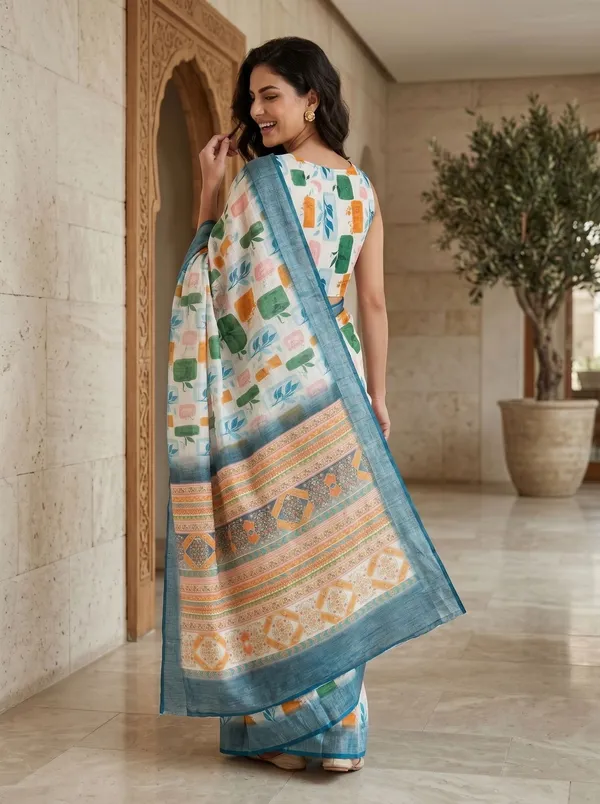 Multi_Art_Silk_Cotton_Digital_Printed_Saree_with_Silver_Zari_Border