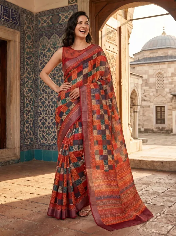 Multi-color_Art_Silk_Cotton_Digital_Printed_Saree_with_Silver_Zari_Border