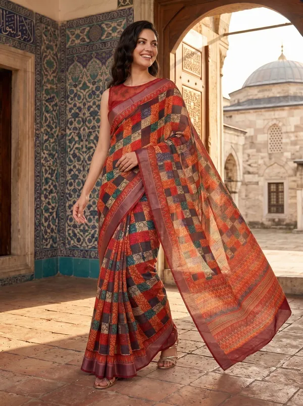 Multi-color_Art_Silk_Cotton_Digital_Printed_Saree_with_Silver_Zari_Border