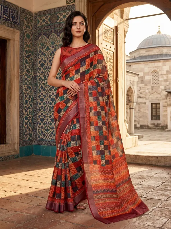 Multi-color_Art_Silk_Cotton_Digital_Printed_Saree_with_Silver_Zari_Border