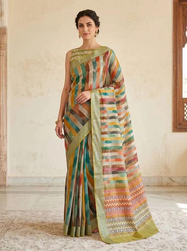 Multi_Color_Digital_Printed_Art_Silk_Cotton_Saree_with_Silver_Zari_Border