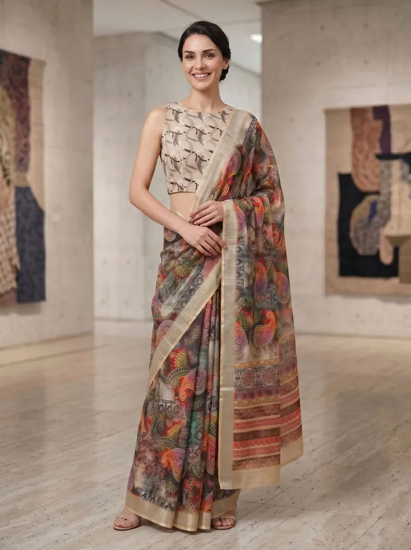 Multi_Color_Art_Silk_Cotton_Digital_Printed_Saree_with_Silver_Zari_Border
