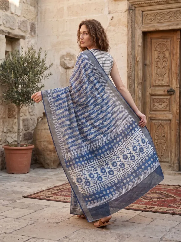 Blue_Digital_Printed_Art_Silk_Cotton_Saree_with_Silver_Zari_Border