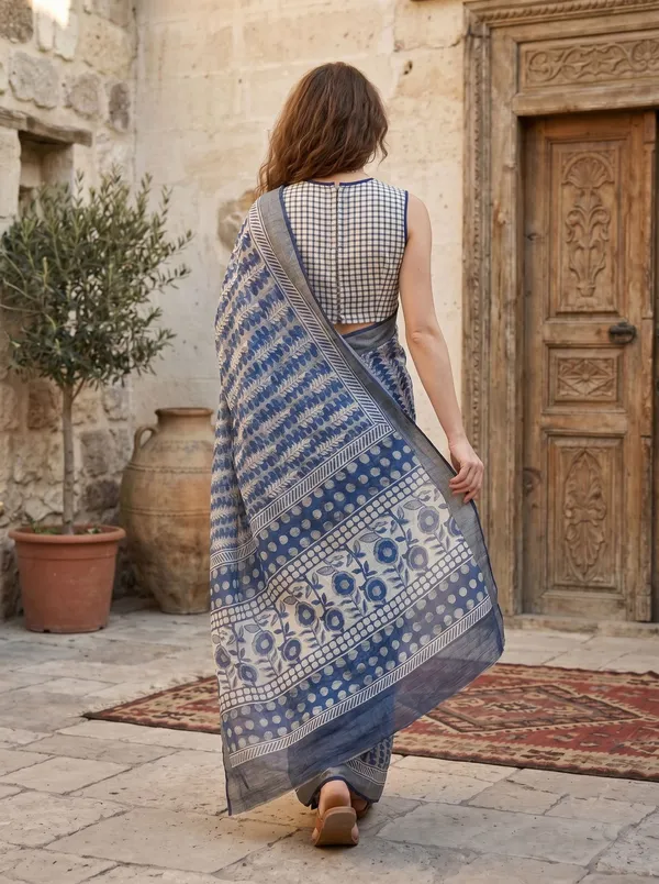 Blue_Digital_Printed_Art_Silk_Cotton_Saree_with_Silver_Zari_Border