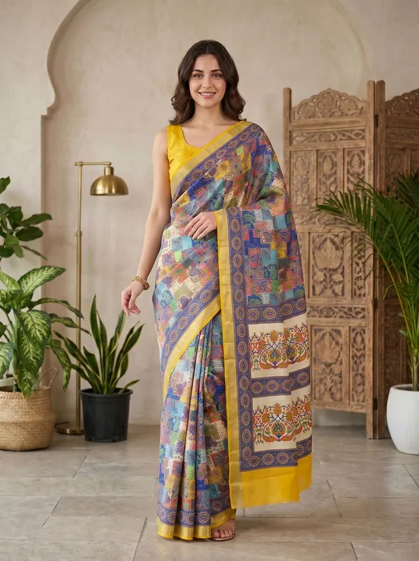 Multi-Color_Art_Silk_Cotton_Saree_with_Silver_Zari_Border_&_Digital_Print
