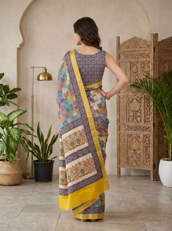 Multi-Color_Art_Silk_Cotton_Saree_with_Silver_Zari_Border_&_Digital_Print
