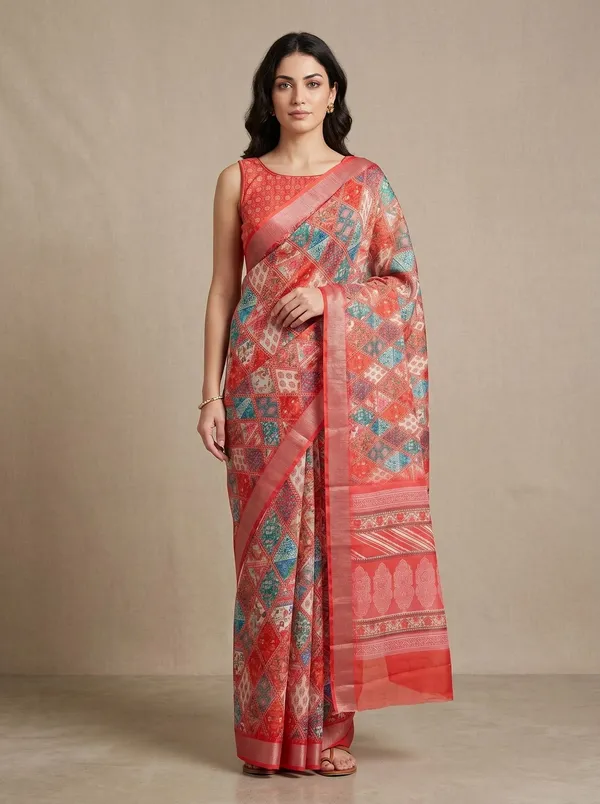 Coral_Art_Silk_Cotton_Digital_Printed_Saree_with_Silver_Zari_Border