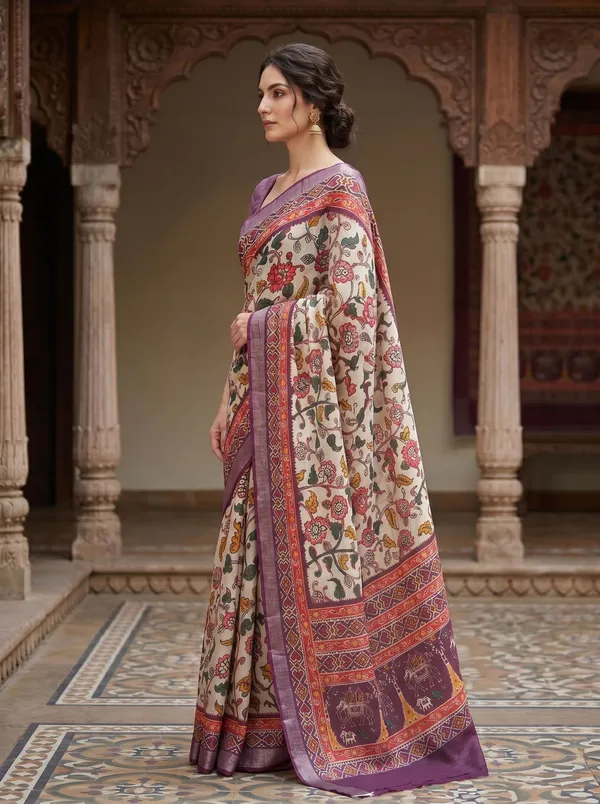 Off_White_Art_Silk_Cotton_Digital_Printed_Saree_|_Silver_Zari_Border_|_Blouse