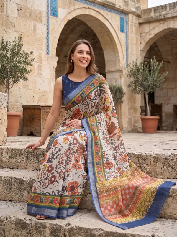 Art_Silk_Cotton_Digital_Print_Saree_with_Multi_Floral_&_Geometric_Patterns