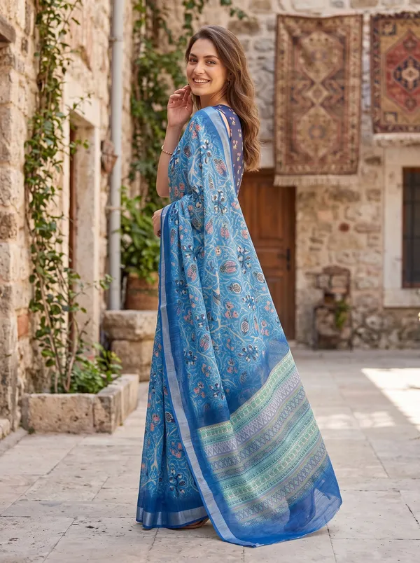 Blue_Art_Silk_Cotton_Digital_Print_Saree_with_Floral_Design_&_Silver_Zari_Border