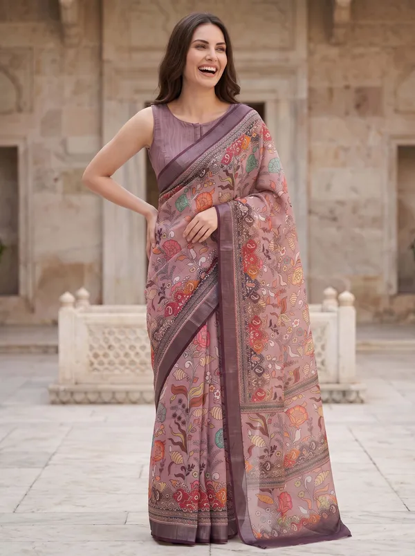 Mauve_Art_Silk_Digital_Floral_Saree_with_Silver_Zari_Border_&_Printed_Blouse