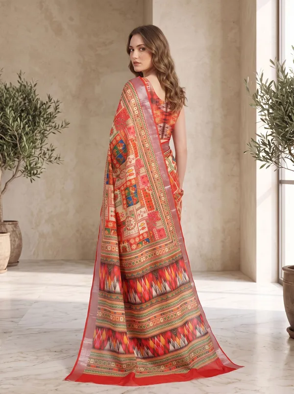 Multi_Digital_Print_Art_Silk_Cotton_Saree_with_Red_Silver_Zari_Border