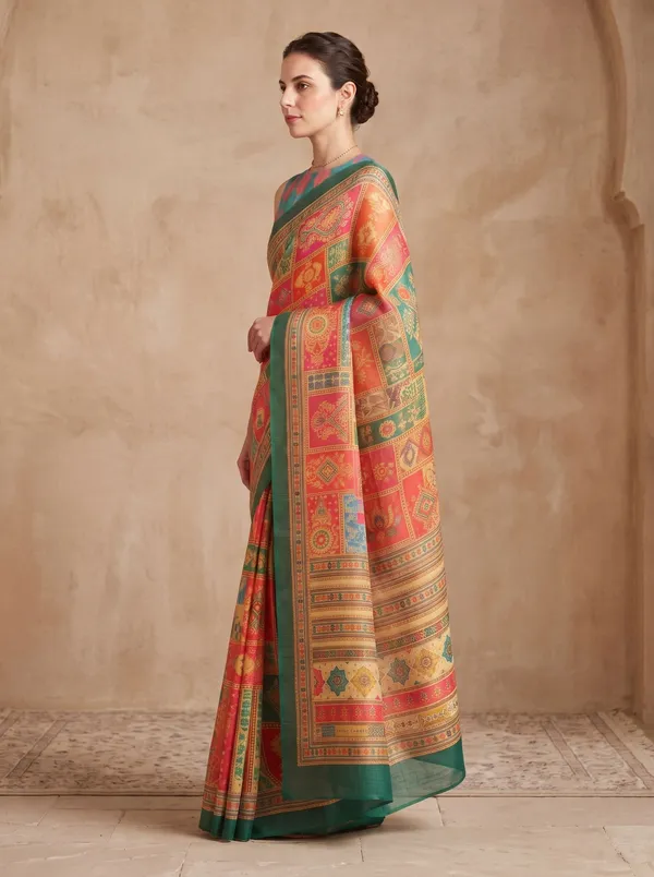 Vibrant_Multi-color_Digital_Print_Art_Silk_Cotton_Saree_with_Silver_Zari_Border