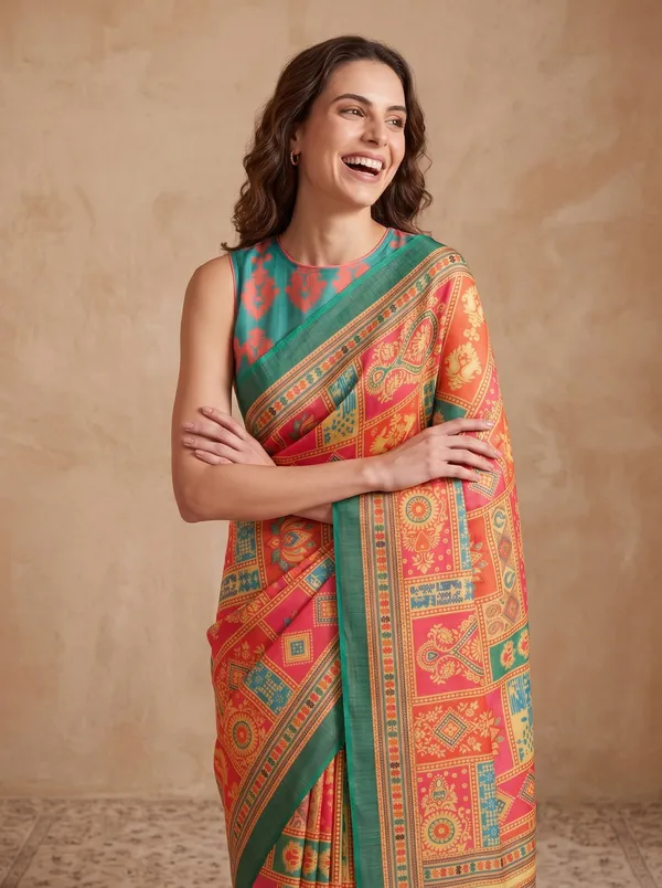 Vibrant_Multi-color_Digital_Print_Art_Silk_Cotton_Saree_with_Silver_Zari_Border