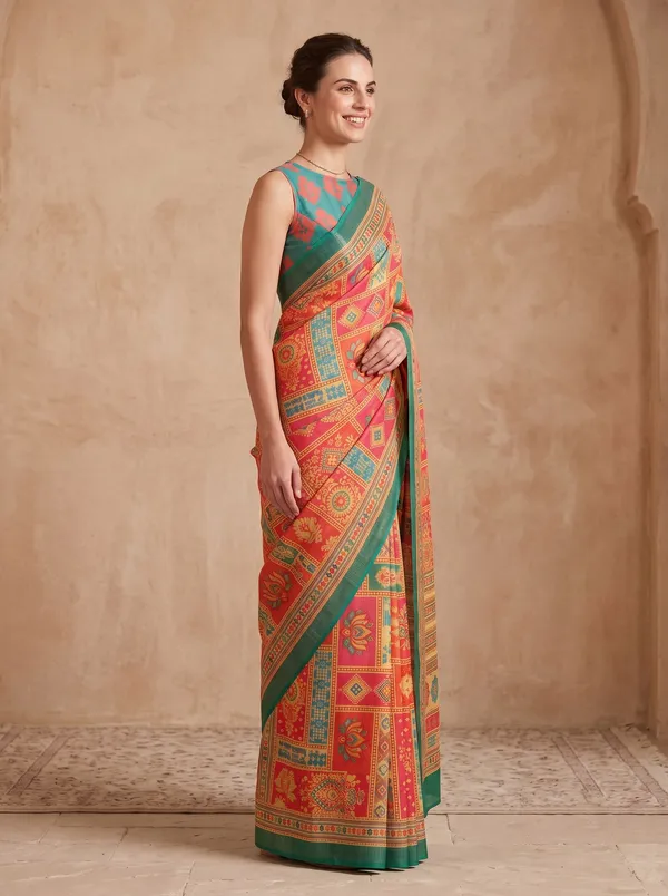 Vibrant_Multi-color_Digital_Print_Art_Silk_Cotton_Saree_with_Silver_Zari_Border
