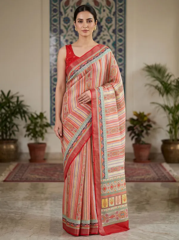 Multi-Color_Art_Silk_Cotton_Digital_Print_Saree_with_Red_&_Silver_Zari_Border