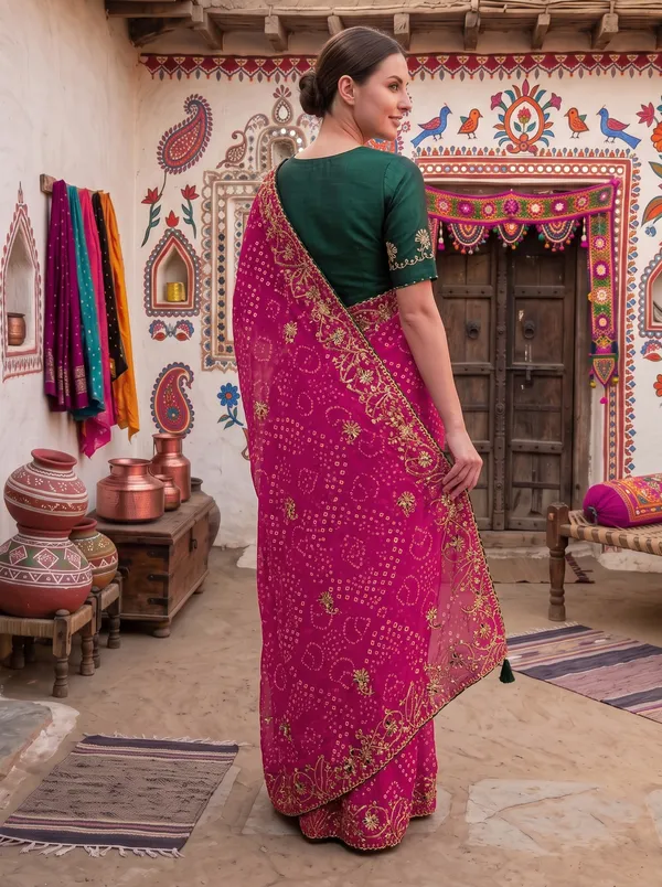 Women's_Embroidered_Georgette_Silk_Bandhani_Saree_with_Unstitched_Blouse