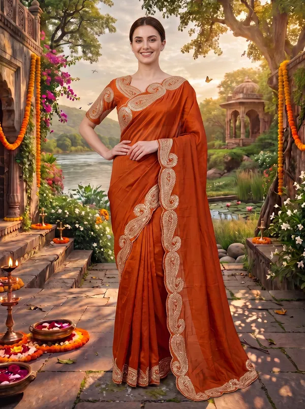 Rust_Orange_Georgette_Silk_Saree_with_Zari_&_Sequence_Embroidery