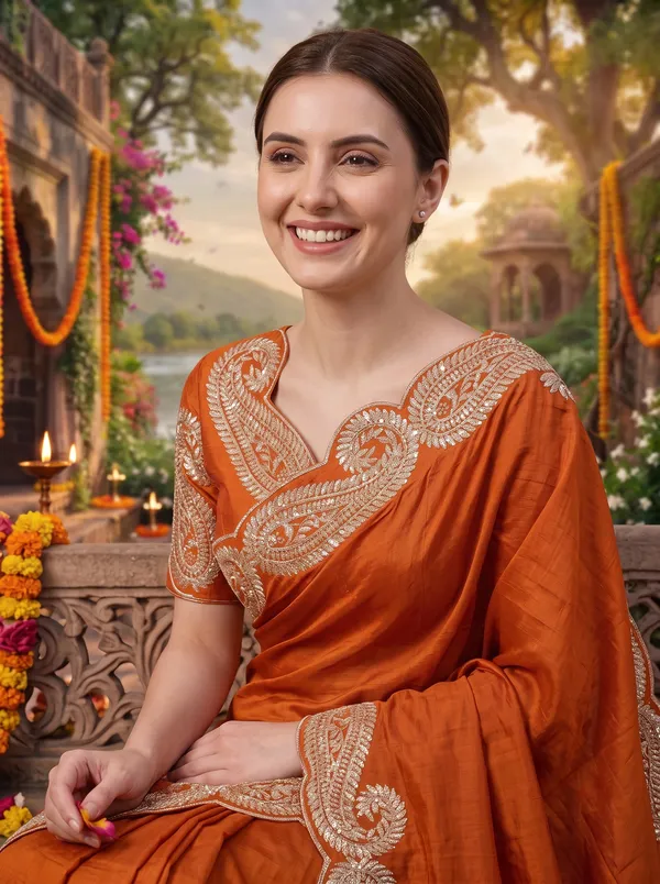 Rust_Orange_Georgette_Silk_Saree_with_Zari_&_Sequence_Embroidery