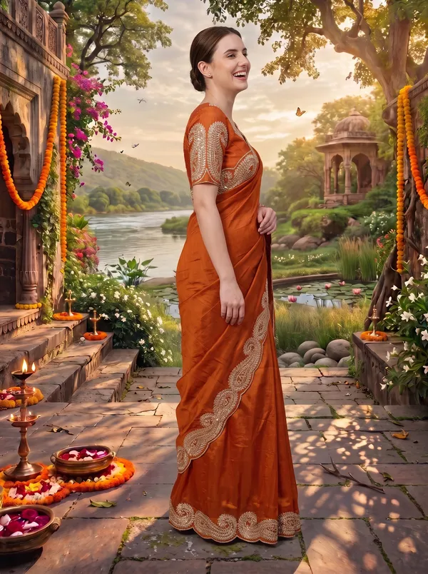 Rust_Orange_Georgette_Silk_Saree_with_Zari_&_Sequence_Embroidery