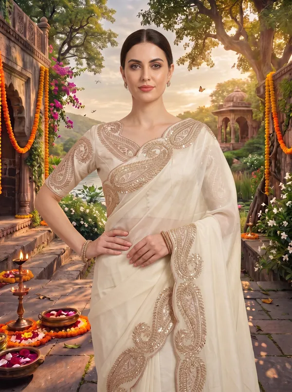 Rust_Orange_Georgette_Silk_Saree_with_Zari_&_Sequence_Embroidery
