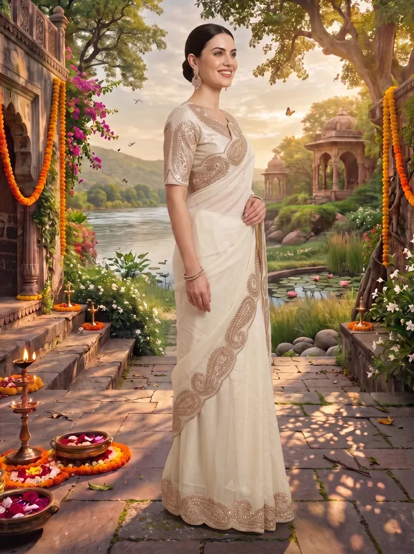 Rust_Orange_Georgette_Silk_Saree_with_Zari_&_Sequence_Embroidery