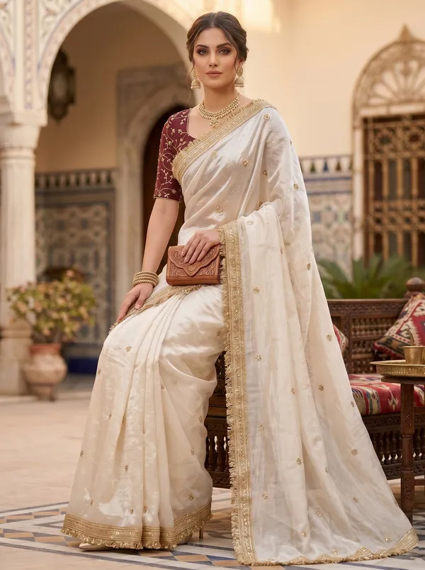 Off_White_Tissue_Satin_Silk_Saree_with_Zari,_Sequence_&_Fringe_Lace