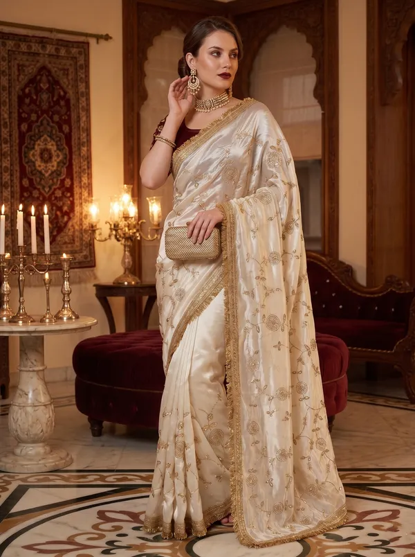 Off_White_Tissue_Satin_Silk_Saree_with_Sequence,_Bead_Work_&_Fringe_Lace