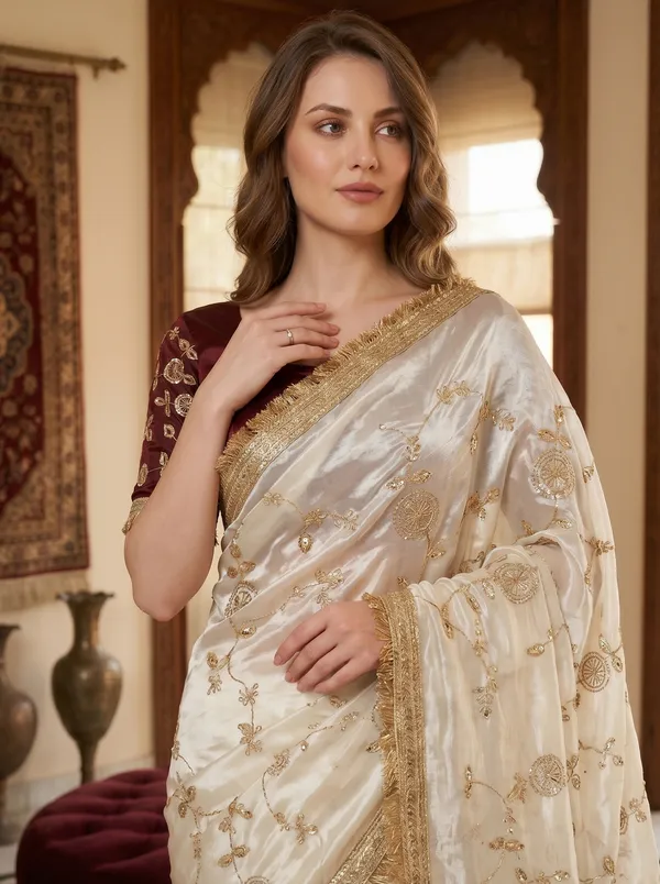 Off_White_Tissue_Satin_Silk_Saree_with_Sequence,_Bead_Work_&_Fringe_Lace