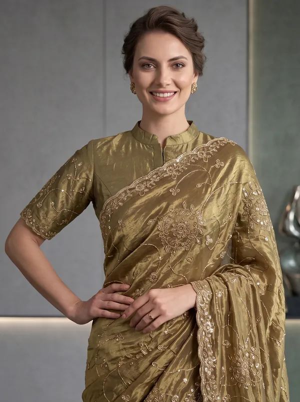 Georgette_Satin_Embroidered_Saree_with_Zari,_Sequence_and_Beads_Work