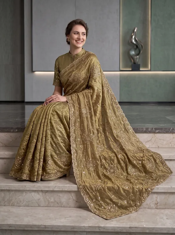 Georgette_Satin_Embroidered_Saree_with_Zari,_Sequence_and_Beads_Work