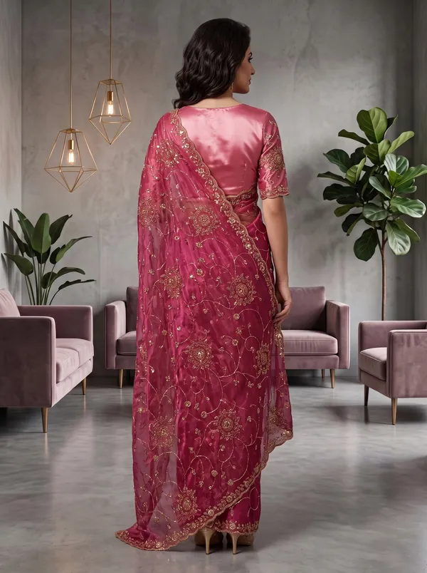 Georgette_Satin_Embroidered_Saree_with_Zari,_Sequence_and_Beads_Work
