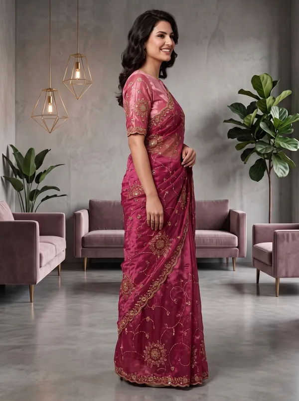 Georgette_Satin_Embroidered_Saree_with_Zari,_Sequence_and_Beads_Work