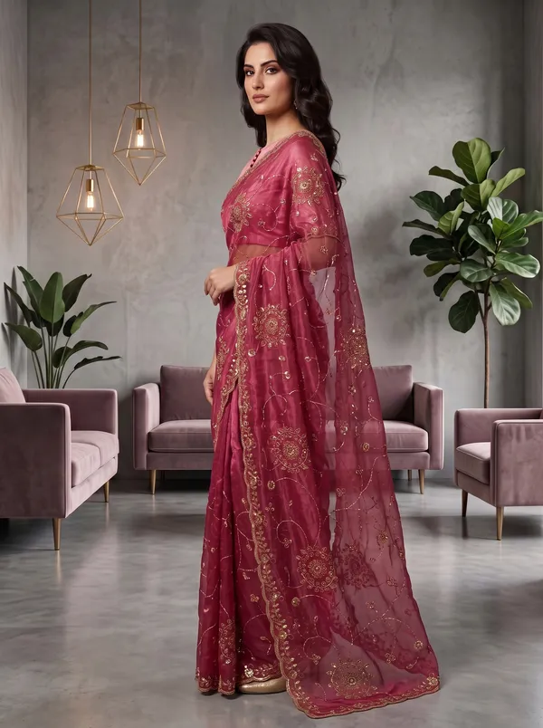 Georgette_Satin_Embroidered_Saree_with_Zari,_Sequence_and_Beads_Work