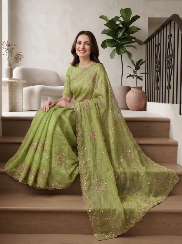 Georgette_Satin_Embroidered_Saree_with_Zari,_Sequence_and_Beads_Work