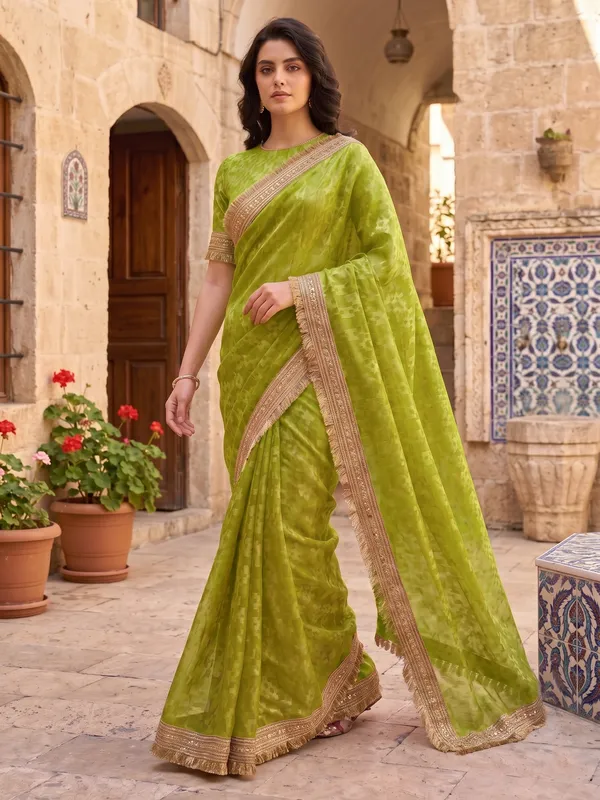 Green_Jacquard_Satin_Tissue_Silk_Kiran_Border_Saree