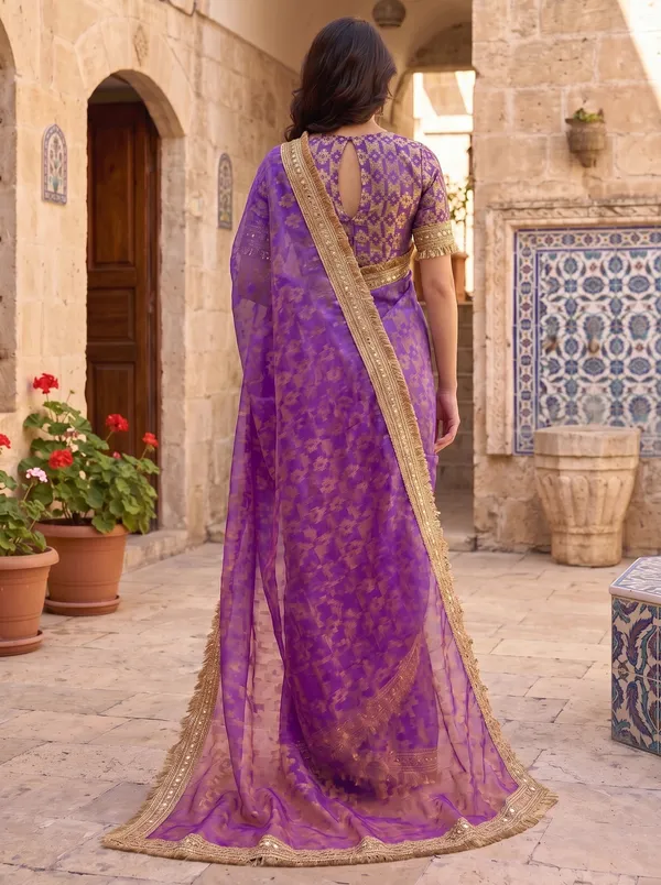Purple_Jacquard_Satin_Tissue_Silk_Kiran_Border_Saree