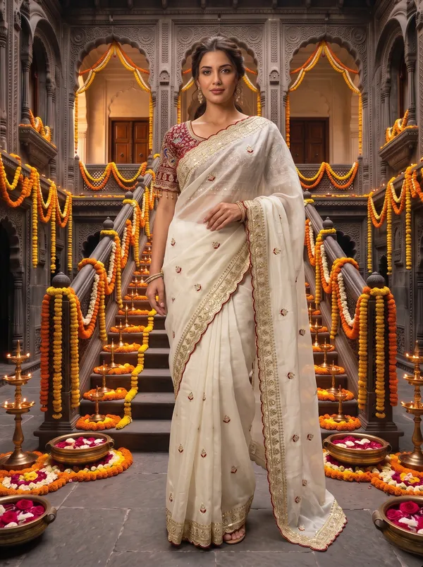 Off-White_Georgette_Silk_Embroidered_Saree_with_Stitched_Blouse