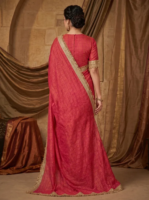 Pink_Jacquard_Satin_Tissue_Silk_Saree_with_Golden_Kiran_Border