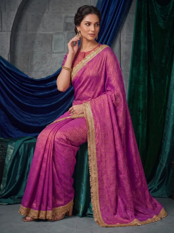 Purple_Jacquard_Satin_Tissue_Silk_Saree_with_Kiran_Fringed_Border
