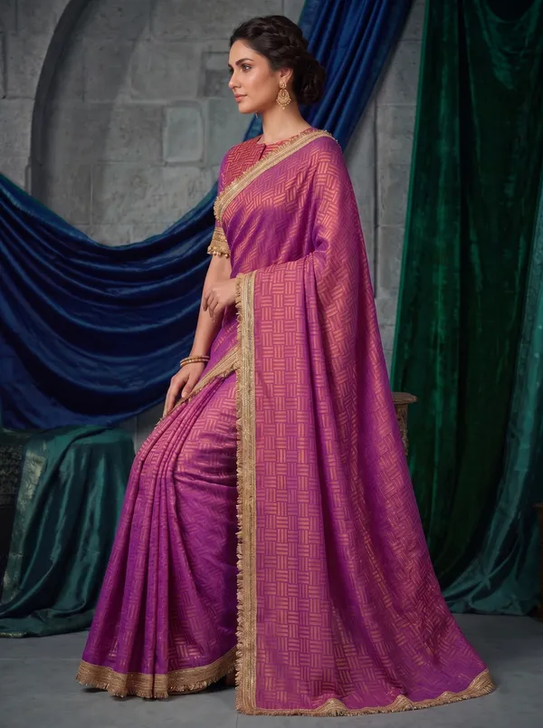 Purple_Jacquard_Satin_Tissue_Silk_Saree_with_Kiran_Fringed_Border