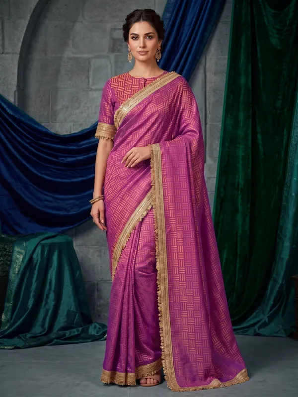 Purple_Jacquard_Satin_Tissue_Silk_Saree_with_Kiran_Fringed_Border