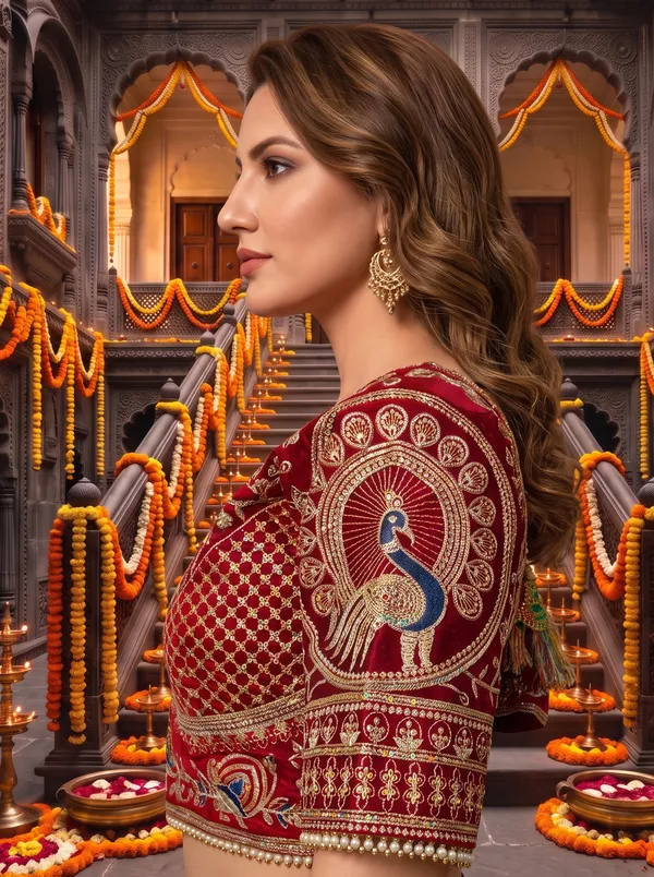 Off-White_Georgette_Silk_Embroidered_Saree_with_Stitched_Blouse