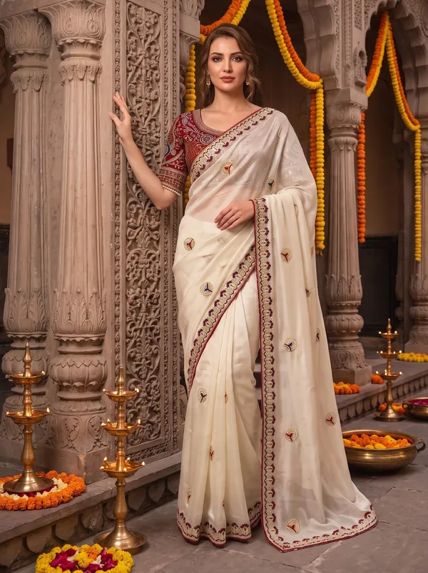 Off-White_Georgette_Silk_Embroidered_Saree_with_Stitched_Blouse
