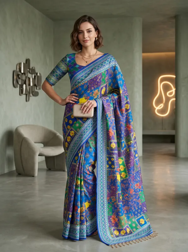 Multicolor_Digital_Printed_Chinon_Saree_with_Glass_Beads_Tassels
