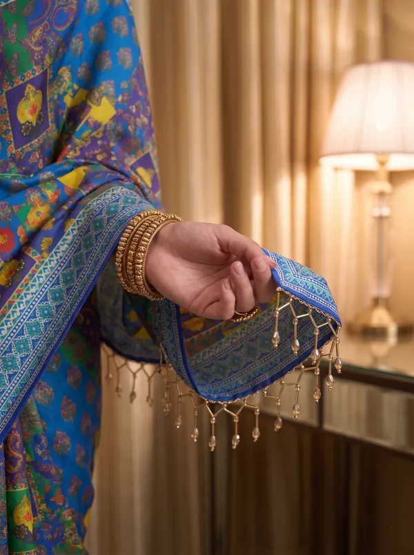 Multicolor_Digital_Printed_Chinon_Saree_with_Glass_Beads_Tassels