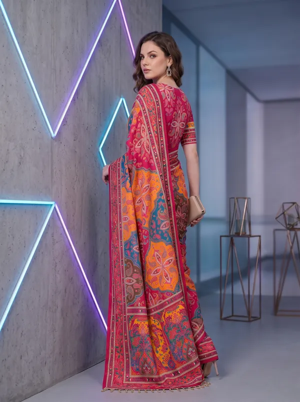 Digital_Printed_Chinon_Saree_with_Glass_Bead_Tassels_&_Unstitched_Blouse