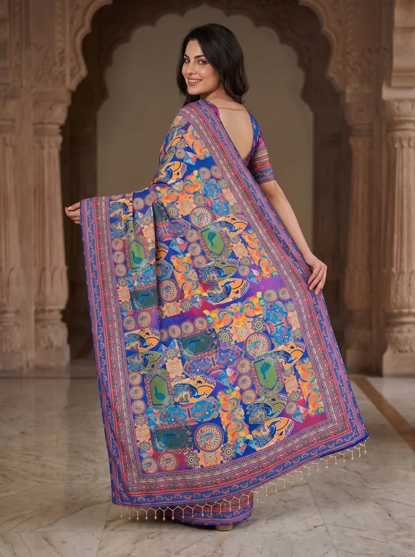 Chinon_Digital_Printed_Multi-Color_Saree_with_Glass_Beads_Tassels_&_Blouse
