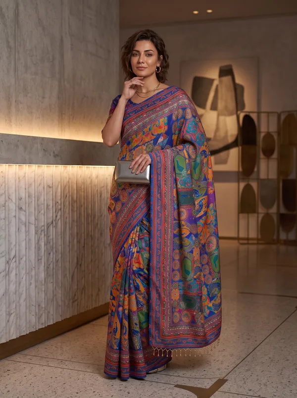 Chinon_Digital_Printed_Multi-Color_Saree_with_Glass_Beads_Tassels_&_Blouse